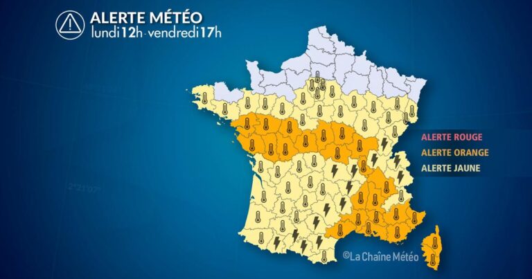 Alerte Météo : Canicule et orages prévus sur plusieurs régions de France