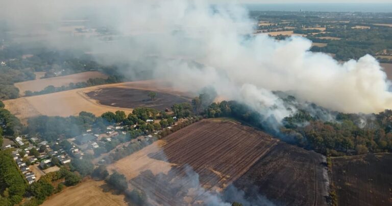 Près de 2.000 évacués d’un camping à Guérande en raison d’un incendie de dix hectares