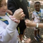 Des enfants de foyers précaires découvrent le scoutisme à travers leur première cabane.