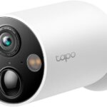 Caméra extérieure Tapo C425 2K+ : autonomie de 10 000 mAh, vision nocturne couleur, installation magnétique.