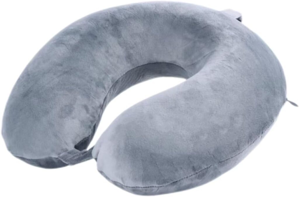 Voyage : Oreiller cervical en mousse à mémoire, léger et portable pour transport en avion et voiture