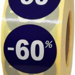 Vente de 1000 pastilles adhésives rondes de 35 mm en papier pour promotion de produits