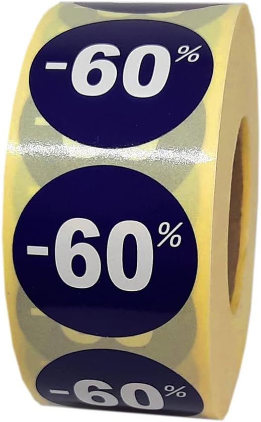 Vente de 1000 pastilles adhésives rondes de 35 mm en papier pour promotion de produits