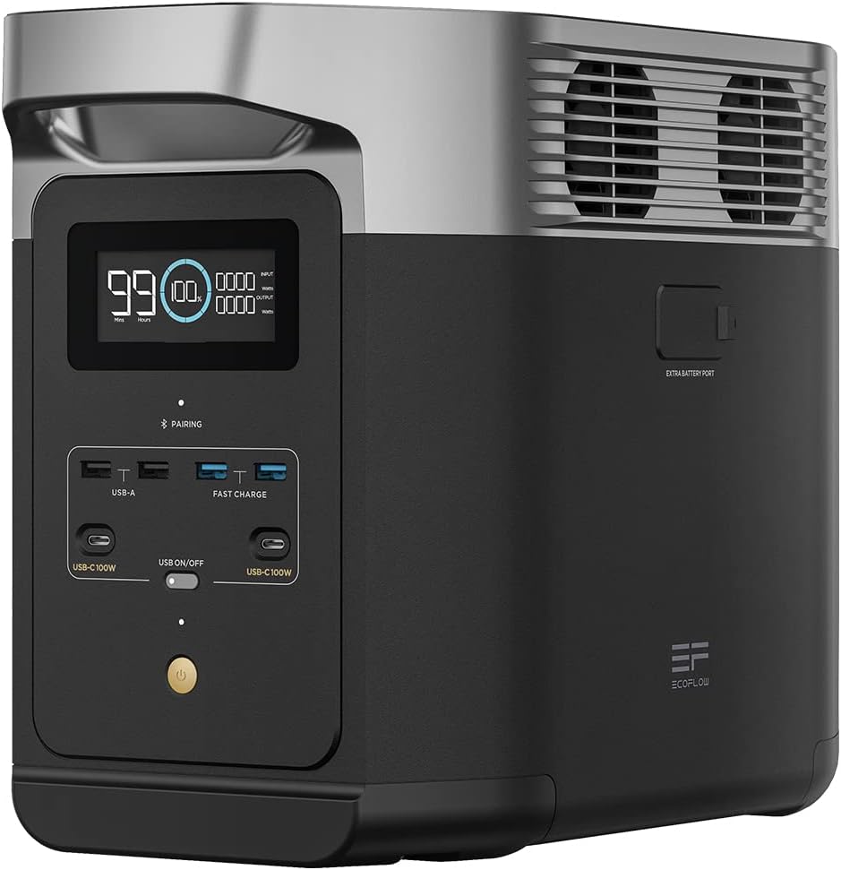 EcoFlow DELTA 2 : Station d’énergie portable de 1-3 kWh pour camping et secours à domicile