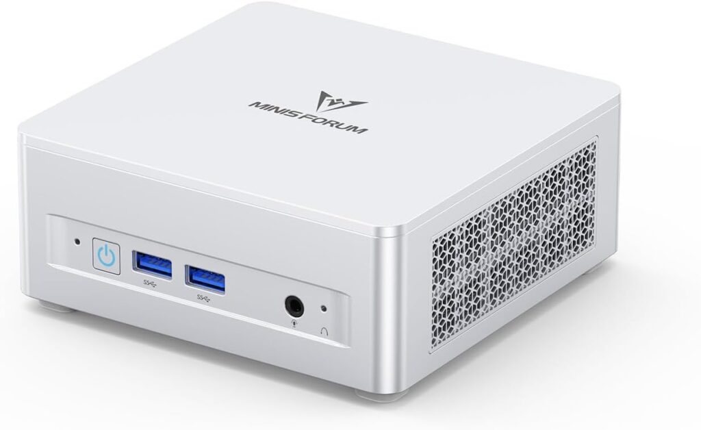 MINIS FORUM UM870 Slim Mini PC : AMD Ryzen 7, ports DP/HDMI 2.1, sans RAM ni SSD.