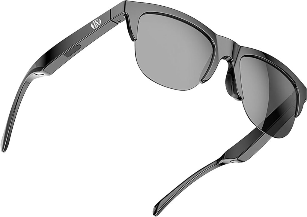 Lunettes traductrices sans fil pour la communication voix-texte en voyages d’affaires.