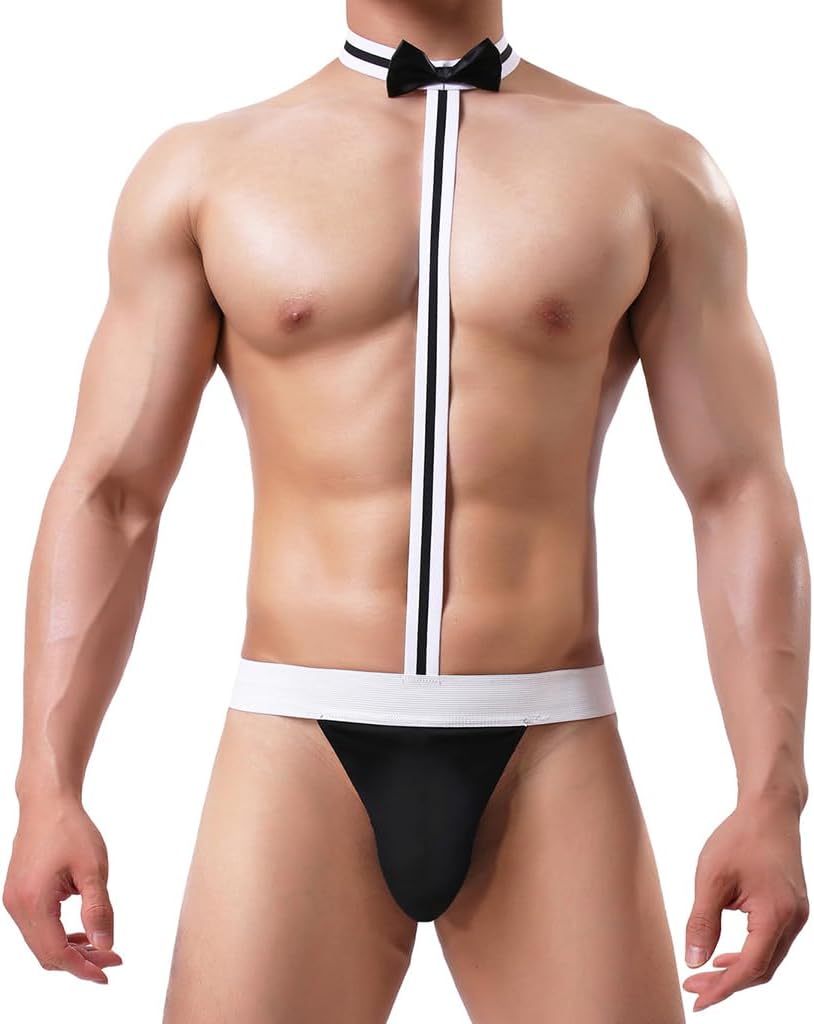 Mankini Borat : maillot de bain avec G-string pour Noël et Halloween, tendance en lingerie masculine