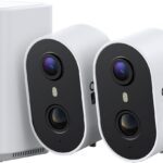Aosu 2K Wireless Cameras avec détection de véhicule et vision nocturne, sans abonnement.