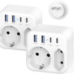 Adaptateur de voyage France-Japon avec USB-C : compatibilité pour plusieurs pays dont USA et Chine.