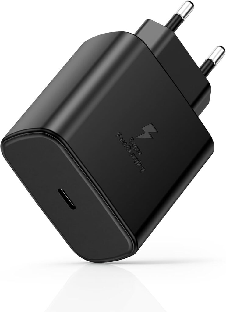 Chargeur USB-C 45W pour Samsung Galaxy : compatibilité avec S25, Note 20, A73, et autres modèles.