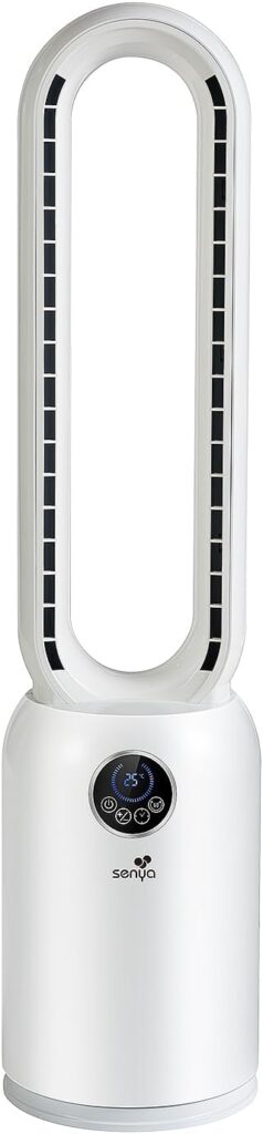SENYA Fresh Air 2 in 1 : Ventilateur colonne silencieux avec purificateur d’air HEPA et 24 vitesses réglables