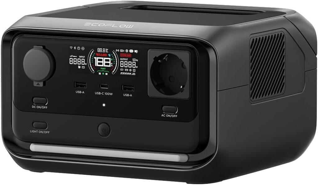 EF EcoFlow RIVER 3 Plus : Station d’énergie portable de 286Wh avec 16h d’autonomie pour appareils.