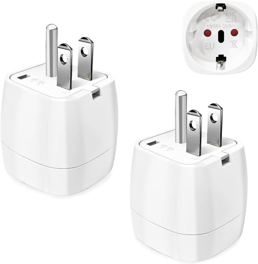 Adaptateur US 2 pièces pour prise de type B, compatible avec le Canada, le Mexique et la Thaïlande
