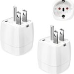 Adaptateur US 2 pièces pour prise de type B, compatible avec le Canada, le Mexique et la Thaïlande
