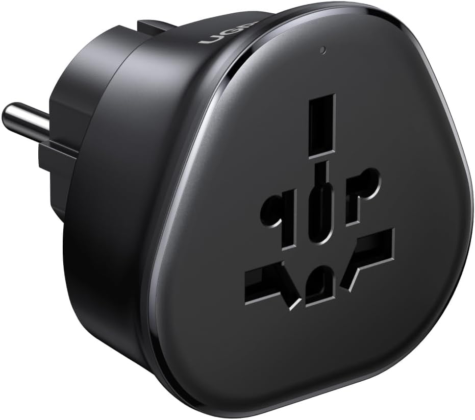 UGREEN Adapter de voyage universel compact pour prises US, UK, AU et CN vers EU