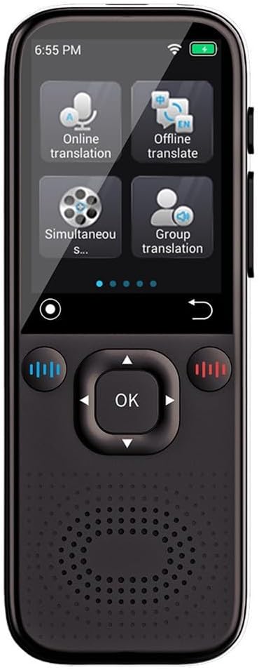 Traducteur vocal intelligent hors ligne pour 142 langues avec écran grand format.