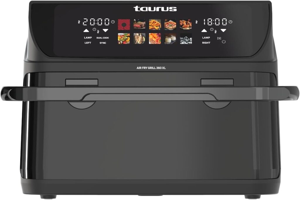 Taurus lance la friteuse à air sans huile 360 XL de 10 litres avec 10 programmes de cuisson.
