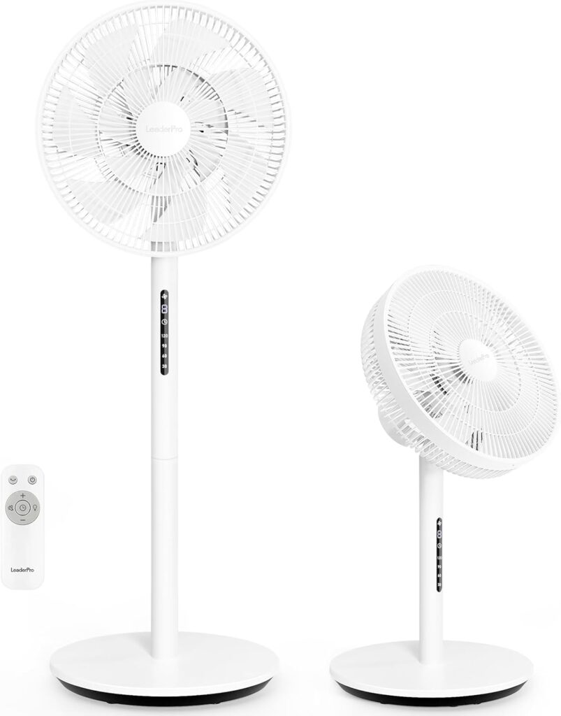 LeaderPro Silent Stand Fan : Ventilation de 1980 m³/h et 8 vitesses avec télécommande