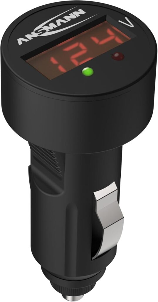 ANSMANN Power Check 12V/24V : Testeur de batterie automobile pour prise allume-cigare.
