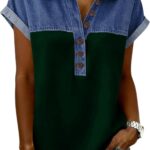 Nouveaux t-shirts d’été pour femmes : confort et style à la mode V en taille large.