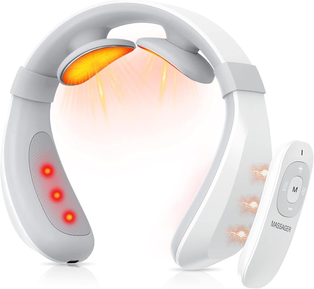 Massager cervical FAMILY avec 6 modes et 15 niveaux, contrôlable à distance pour divers usages.