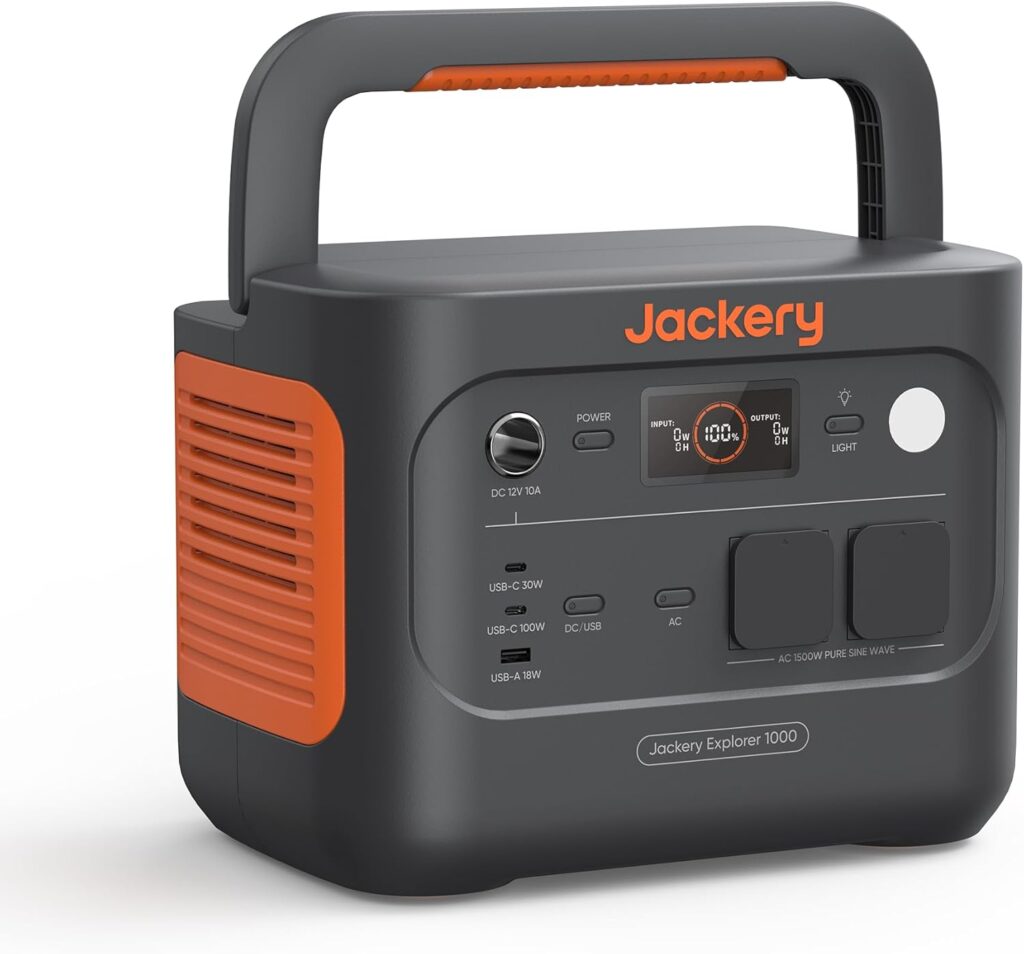 Jackery Explorer 1000 v2 : Station électrique portable avec batterie LiFePO4 pour camping et urgence