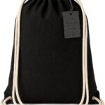 Sac de gym en coton Oeko-Tex 100 certifié, 38 x 46 cm, pour le sport et l’école.