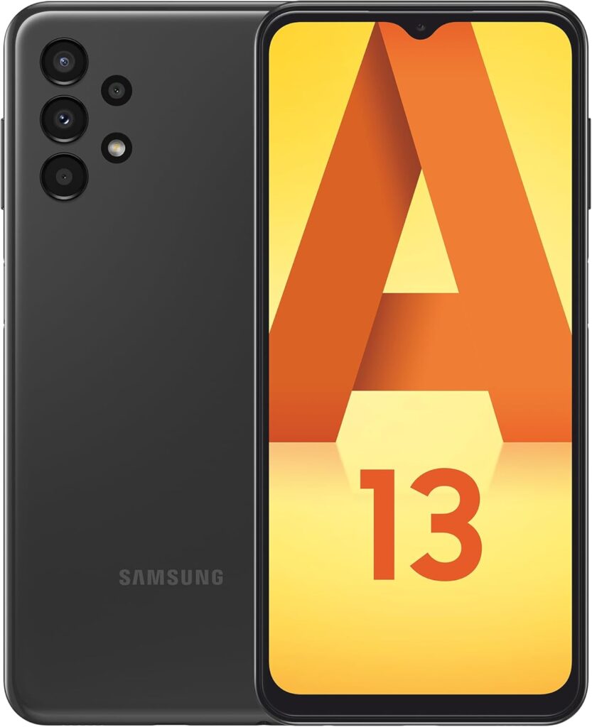 Samsung Galaxy A13 : Smartphone 4G Android de 64 Go en version FR, sans carte SIM.