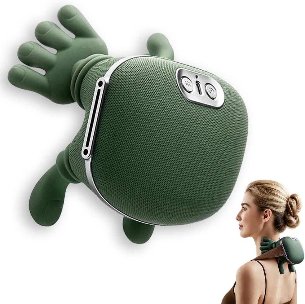 Massager électrique 4D pour le cou et les épaules, rechargeable via USB, conçu pour un usage polyvalent.