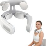 Portable Electric Neck Massager : 6 modes et 16 niveaux pour soulager la tension musculaire au bureau.
