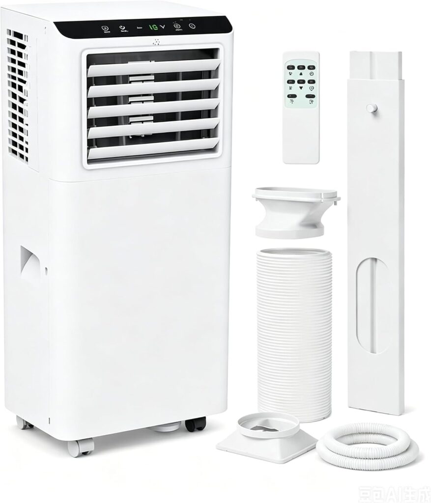 Air Conditionné Mobile 8000 BTU : Système de Refroidissement 3 en 1 pour Sous-Sols et Chambres