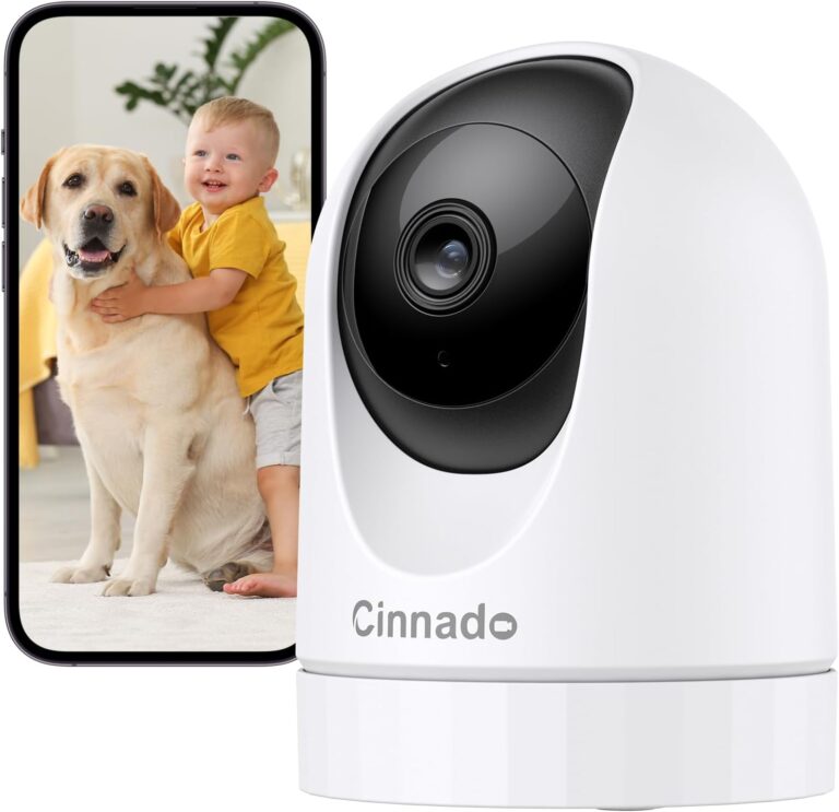 Cinnado Indoor Camera : Surveillance WiFi 2K pour animaux avec enregistrement continu