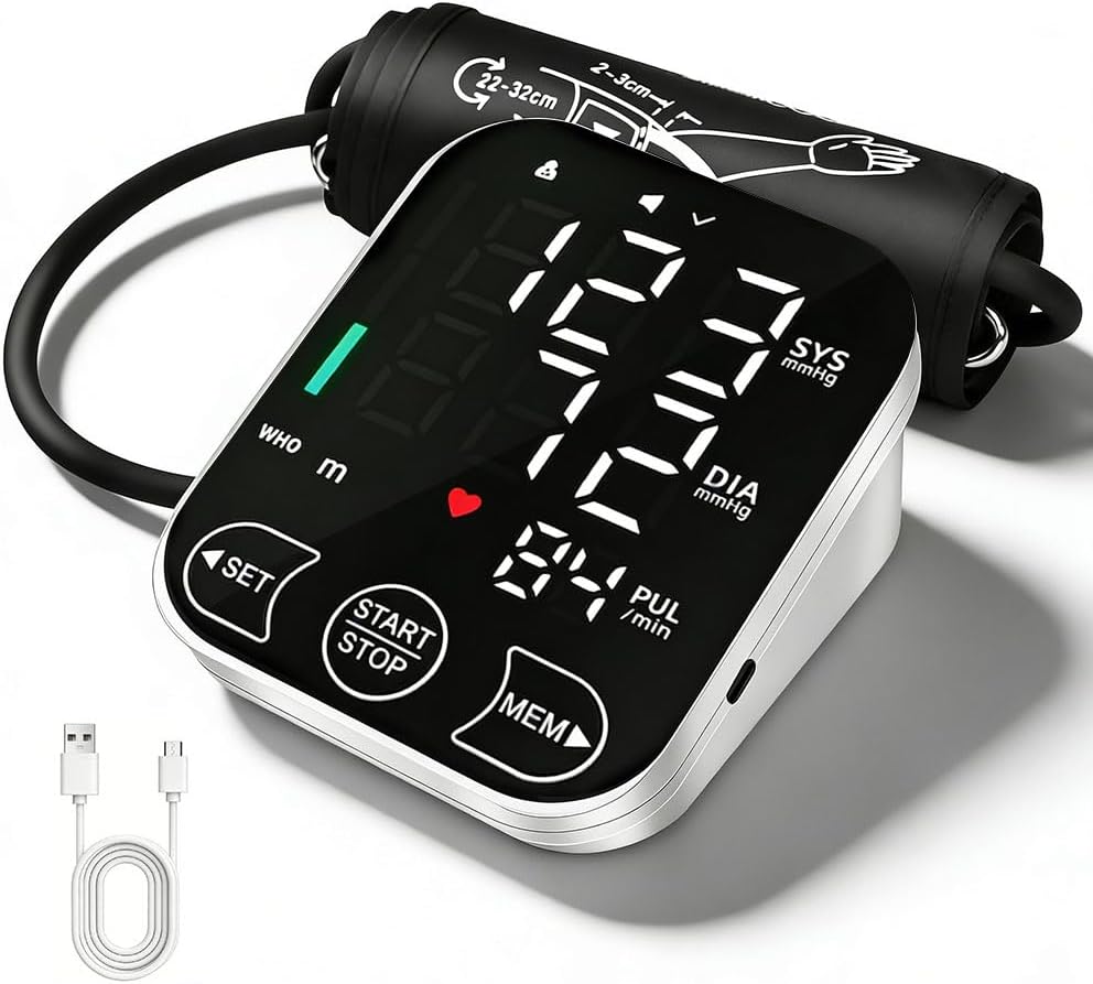 Moniteurs de pression artérielle automatiques avec affichage LCD large pour un usage domestique.