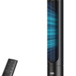 Ventilateur DREO 28dB sans pales, couverture maximale de 9m, oscillation à 90°, 4 vitesses.