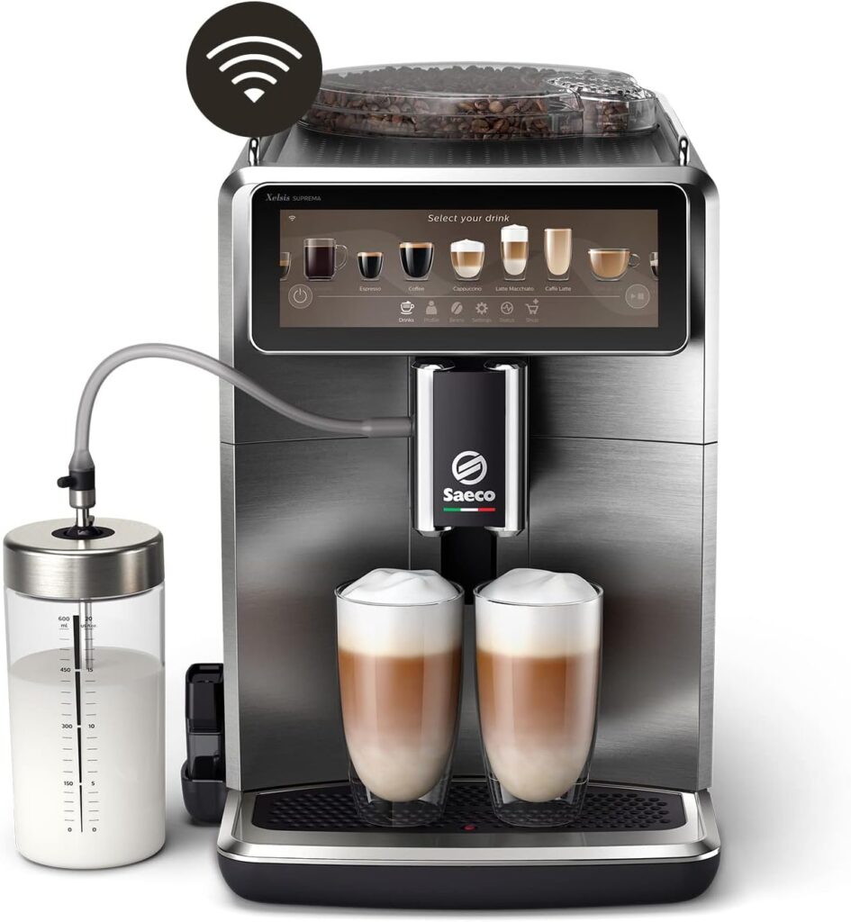 Saeco Xelsis Suprema : machine à café avec écran tactile et 22 boissons disponibles