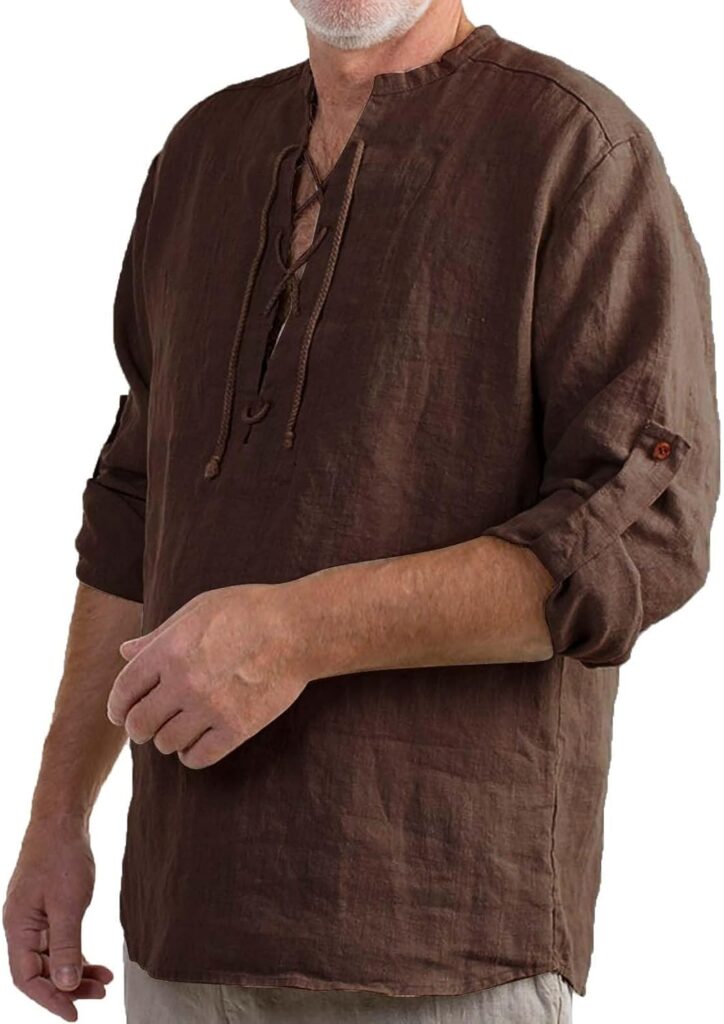 Chemise en coton à manches longues pour hommes : confort et mode, disponible en plusieurs coloris.