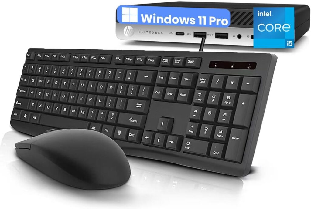 HP EliteDesk 800 G3 Mini : PC de bureau reconditionné avec Intel Core i5, 16 Go RAM, 512 Go SSD.
