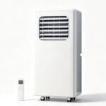 Climatiseur portable 10000 BTU, refroidissement rapide pour espaces jusqu’à 350 ft² avec déshumidificateur.