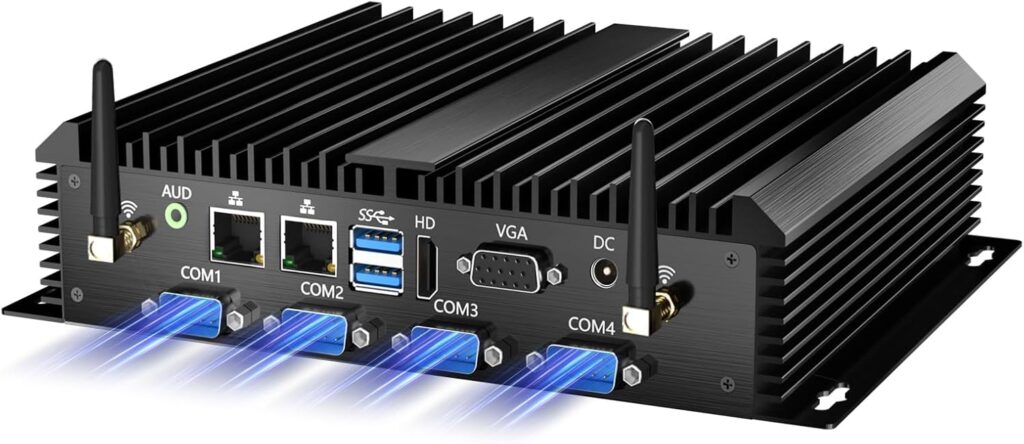 Mini PC industriel i7 avec Windows 10 Pro, 16 Go de RAM et 512 Go SSD, conçu pour applications spécifiques.