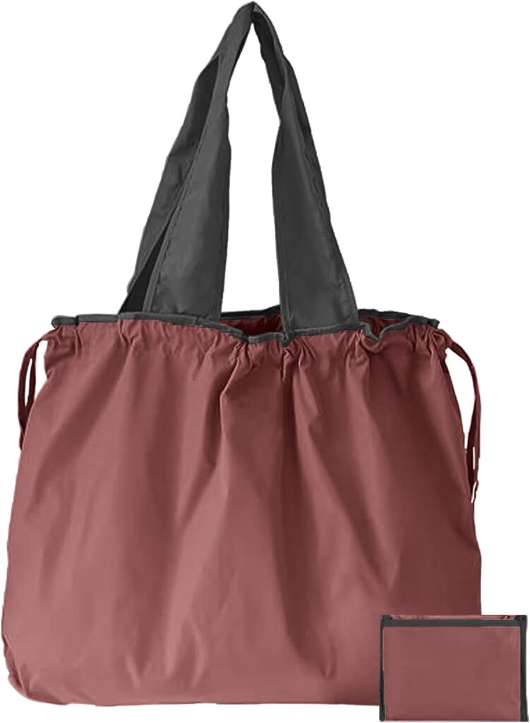 Bagages à provisions réutilisables en nylon léger avec cordon : praticité pour les courses et les voyages.