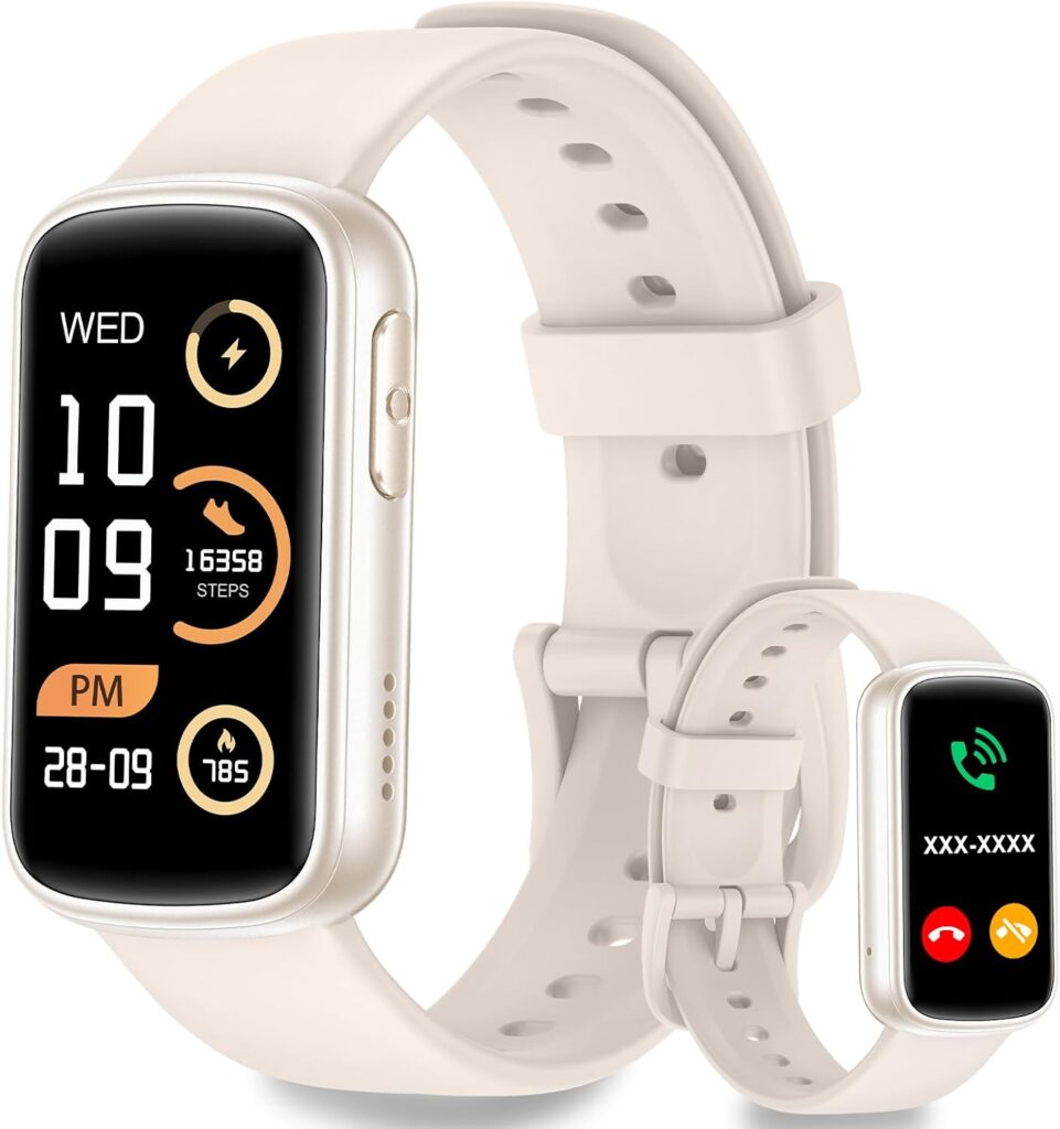 Montre connectée IP68 avec appel Bluetooth et 130+ sports pour iOS et Android en gris