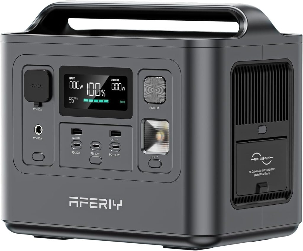 AFERIY présente un générateur électrique portable de 800W pour camping et домашнее использование.