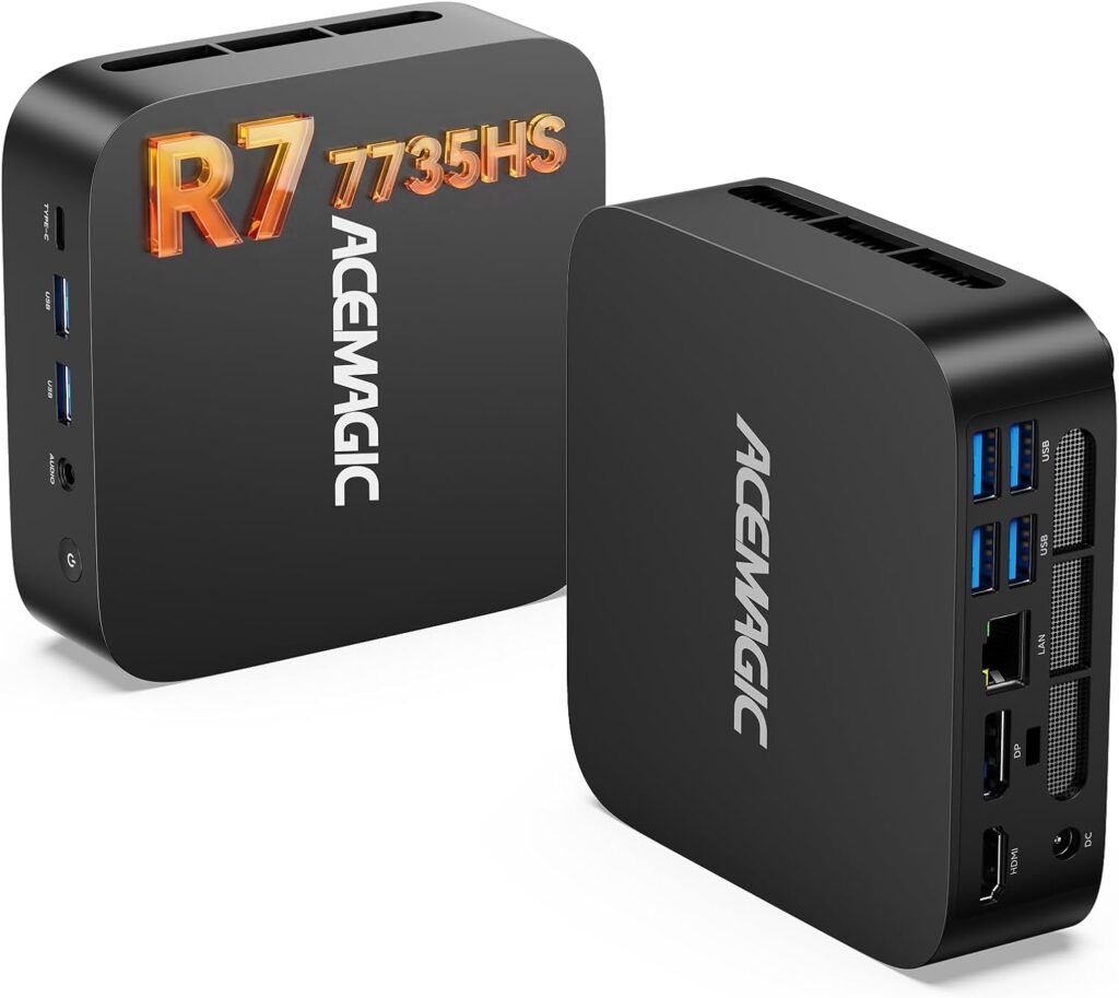 ACEMAGIC M1 Mini PC : AMD Ryzen 7, 24 Go RAM, 512 Go SSD, Triple Affichage 4K, WiFi 6.