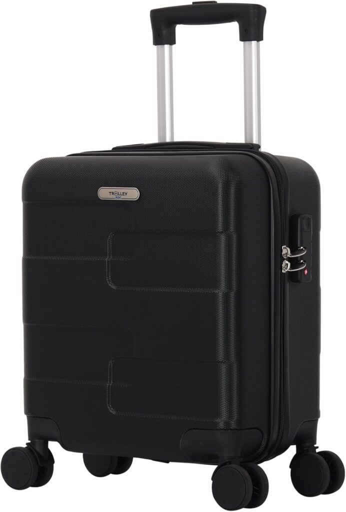 Cabin suitcase approuvé par EasyJet et Vueling : dimensions 45 x 36 x 20 cm, coque anti-choc