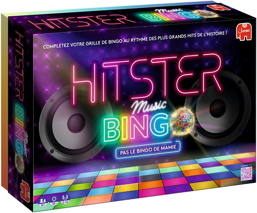 Hitster : un jeu de société musical pour 2 à 10 joueurs, adapté aux adultes et aux fêtes.