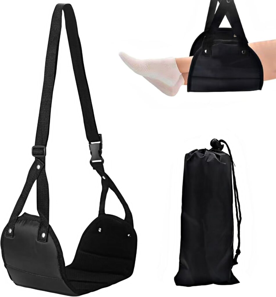 Accessoire de voyage : repose-pieds portable pour avion améliorant le confort sur les longs vols