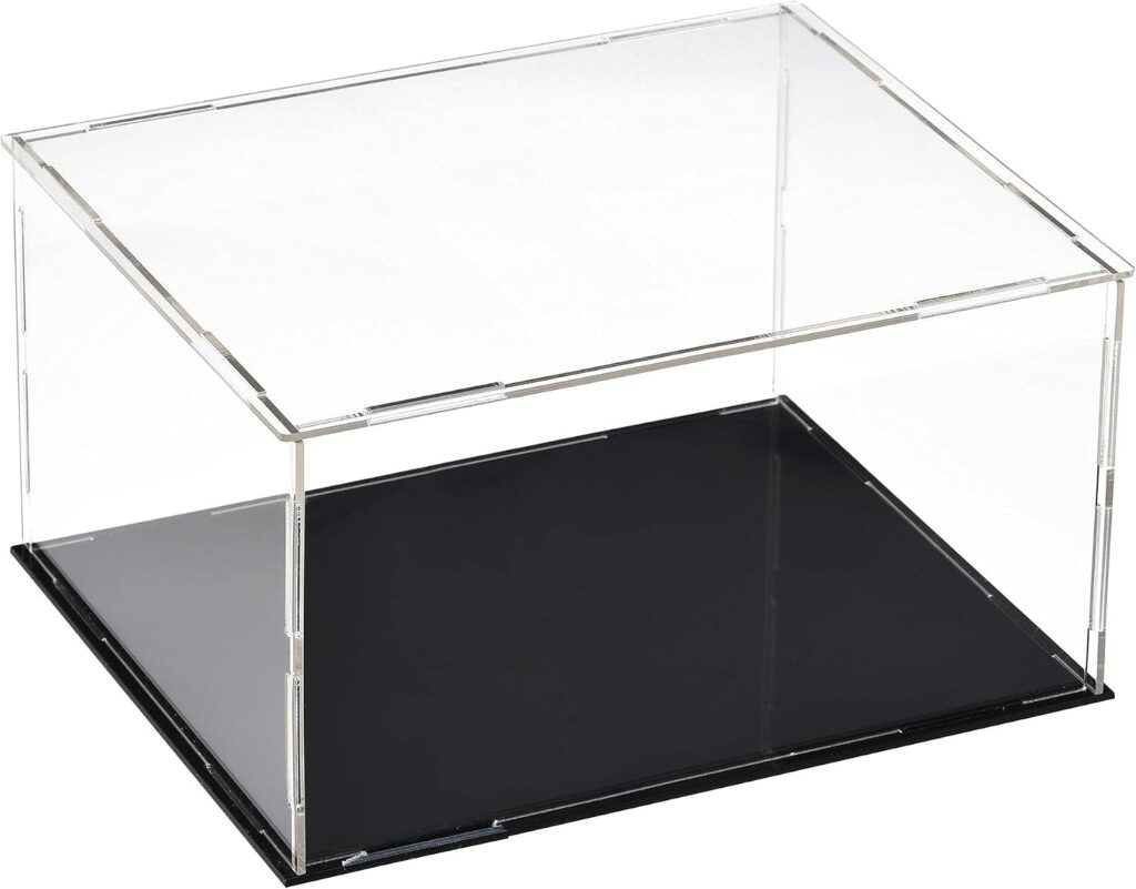 TOP-VIGOR Case acrylique transparent de 20 x 15 x 10 cm pour figurines et objets de collection.