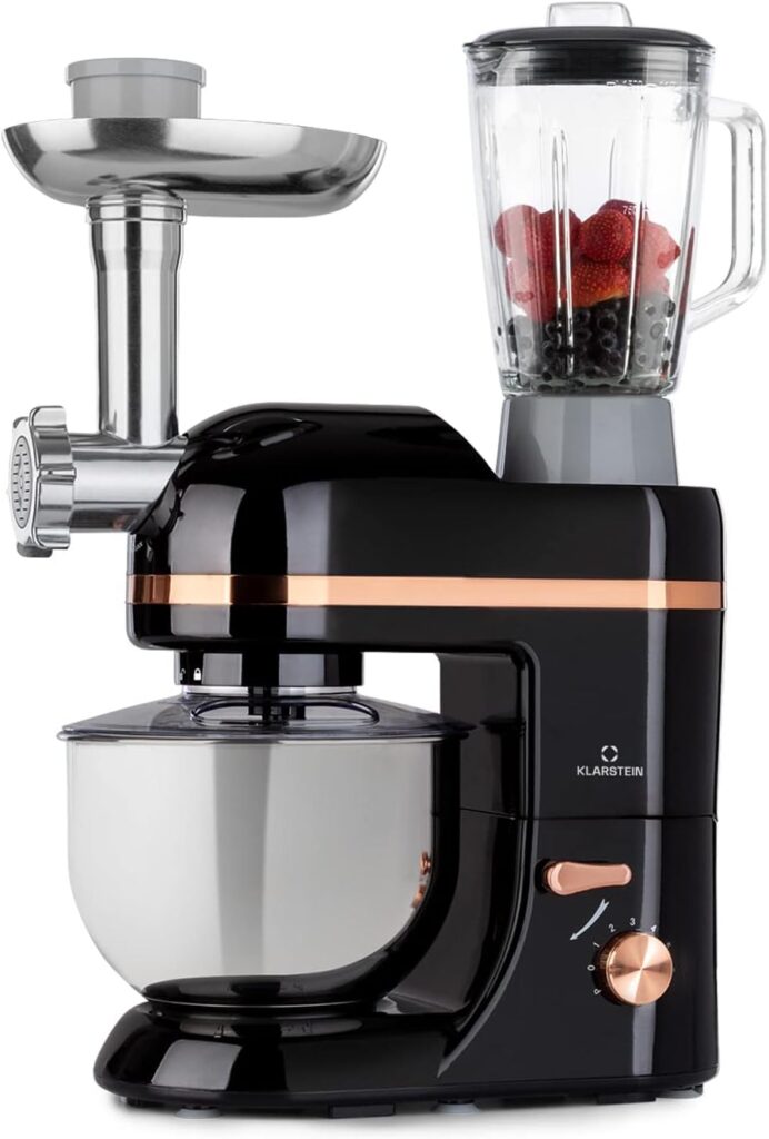 Klarstein présente un robot multifonction de 1800W avec bol de 5L et mixeur de 1,5L.