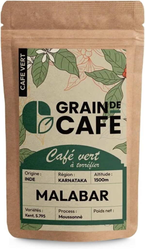 Café Bonnac présente son café Indian Malabar Moussonné 100 % Arabica en grains de 1 kg