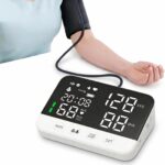 Moniteur de pression artérielle numérique avec écran LCD et batterie rechargeable – précision élevée.